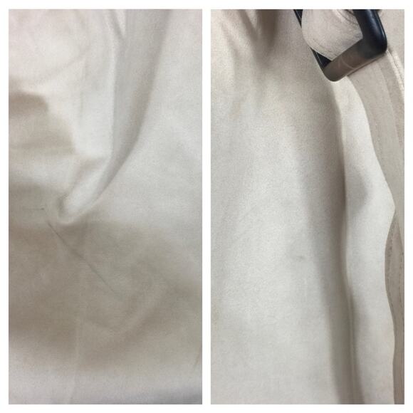 Zara Tan Trench Coat XS Faux Suede Double Breasted Belted Classic Mid Length - Picture 12 of 16